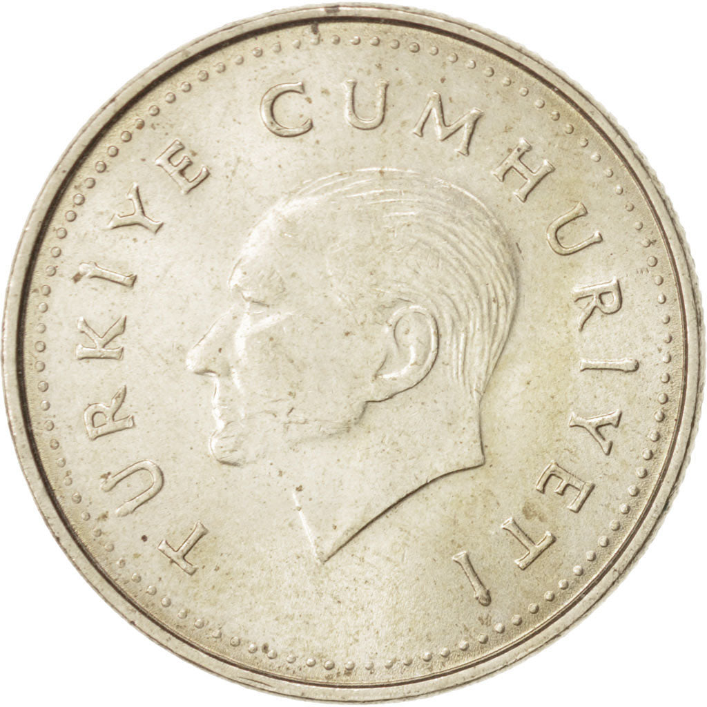 Moneta, Turcja, 1000 Lira, 1990, MS(60-62), Mosiądz niklowy, KM:997