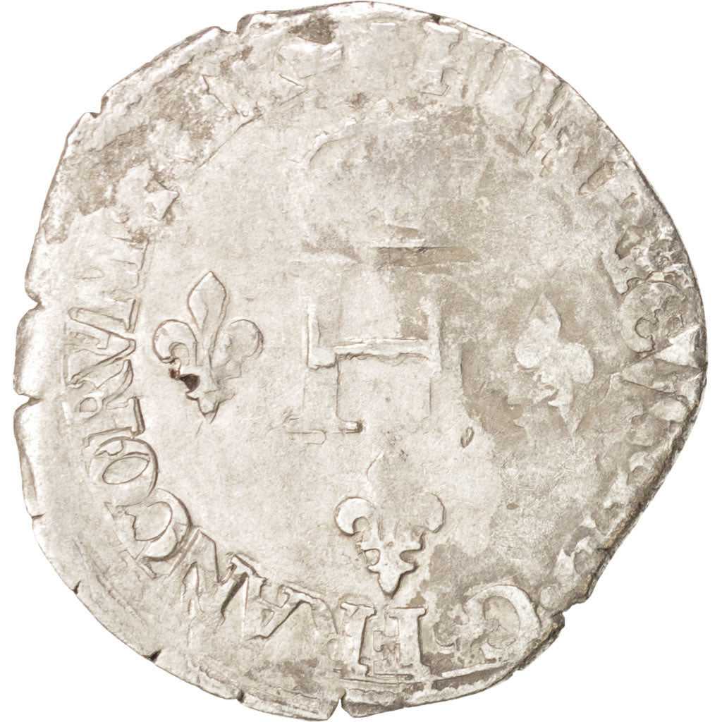 Coin, France, Demi Gros de Nesle, 1551, Paris, VF(20-25), Silver, Sombart:4458