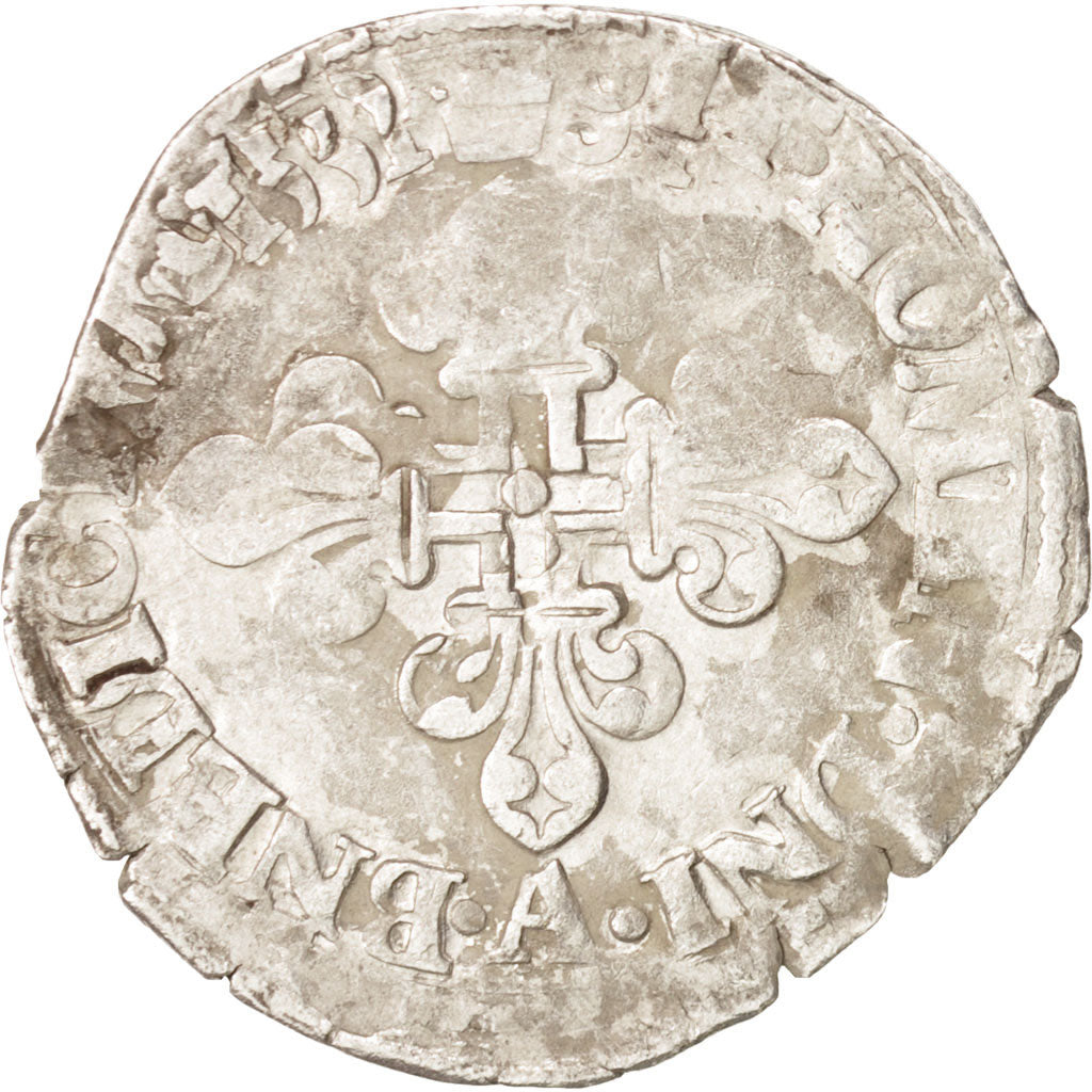 Coin, France, Demi Gros de Nesle, 1551, Paris, VF(20-25), Silver, Sombart:4458