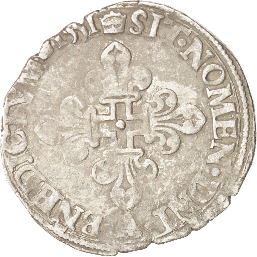 Coin, France, Demi Gros de Nesle, 1551, Paris, VF(30-35), Silver, Sombart:4458