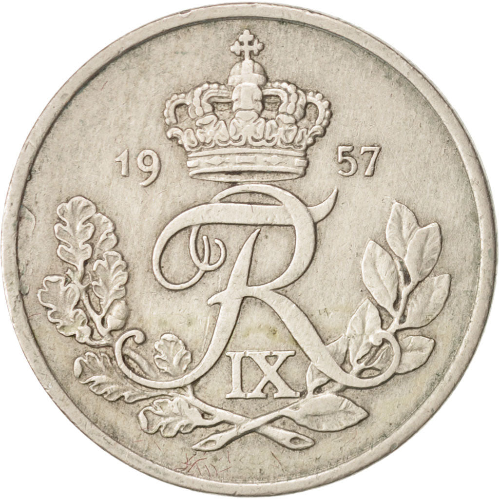 Monnaie, Danemark, Frederik IX, 25 Öre, 1957, Copenhagen, TTB, Copper-nickel