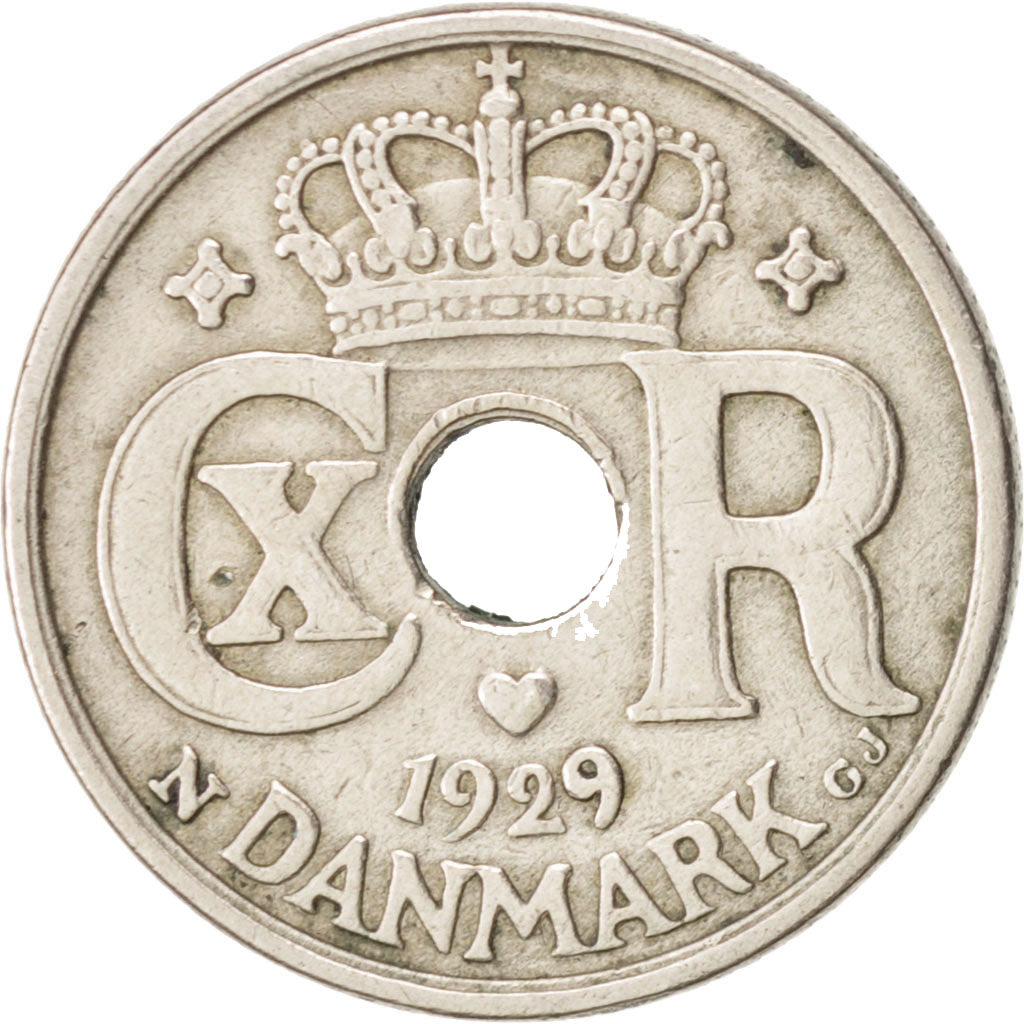 Münze, Dänemark, Christian X, 10 Öre, 1929, Copenhagen, SS, Copper-nickel