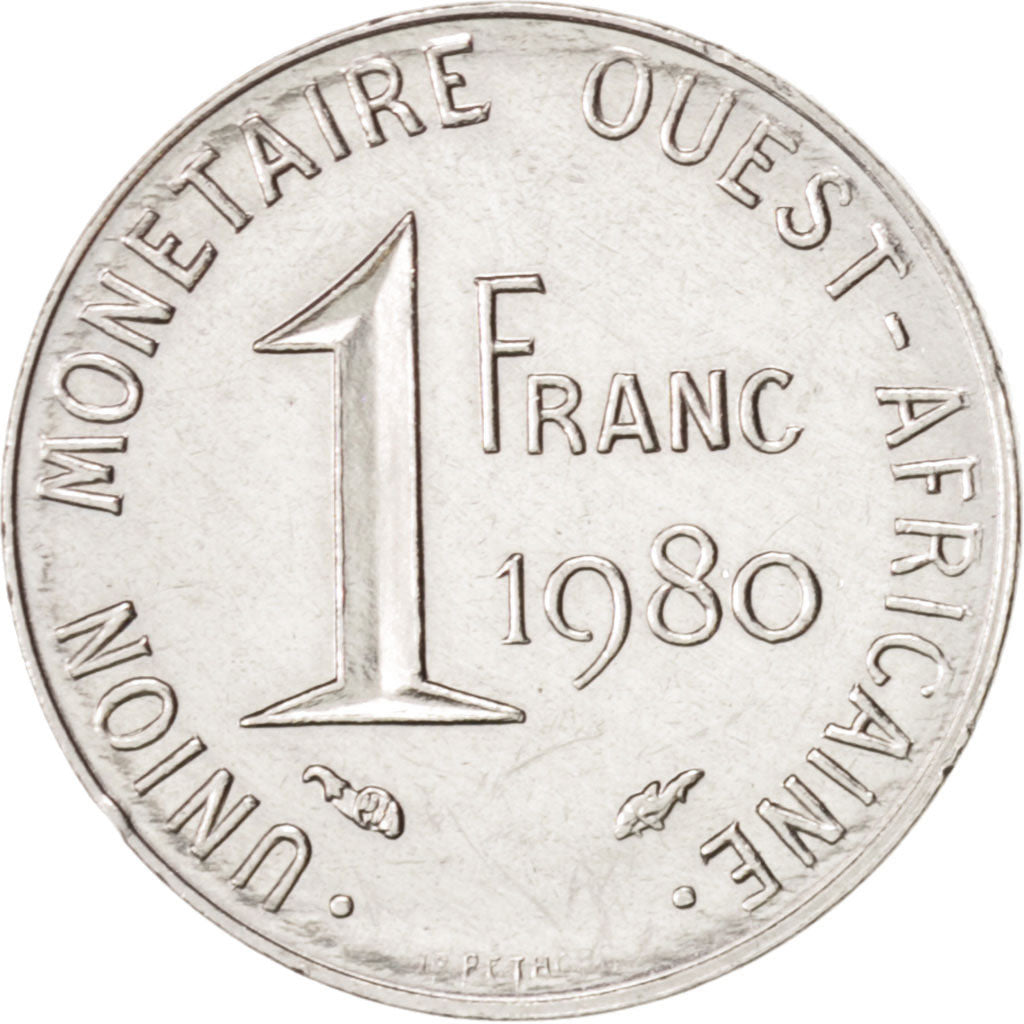 West African States, Franc, 1980, AU(55-58), Steel, KM:8