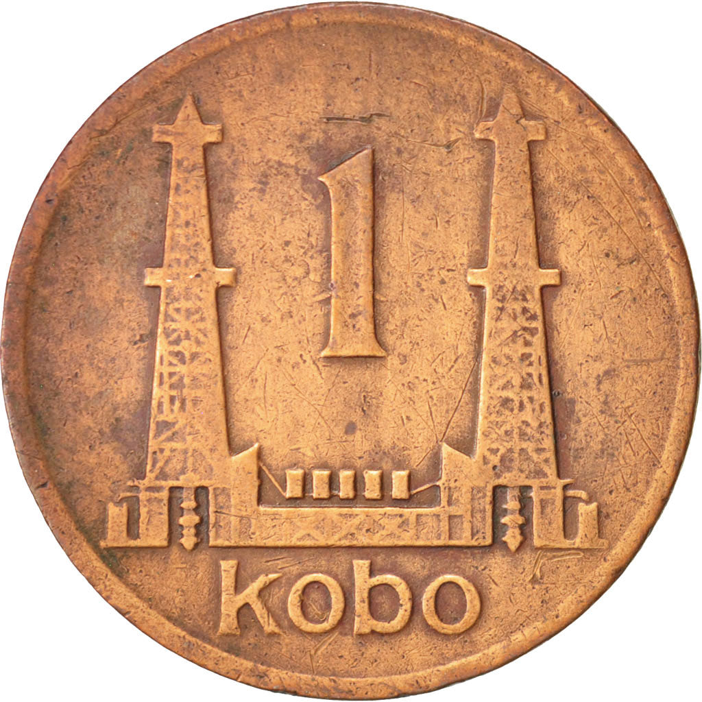 Moneda, Nigeria, Elizabeth II, Kobo, 1974, MBC, Bronce, KM:8.1