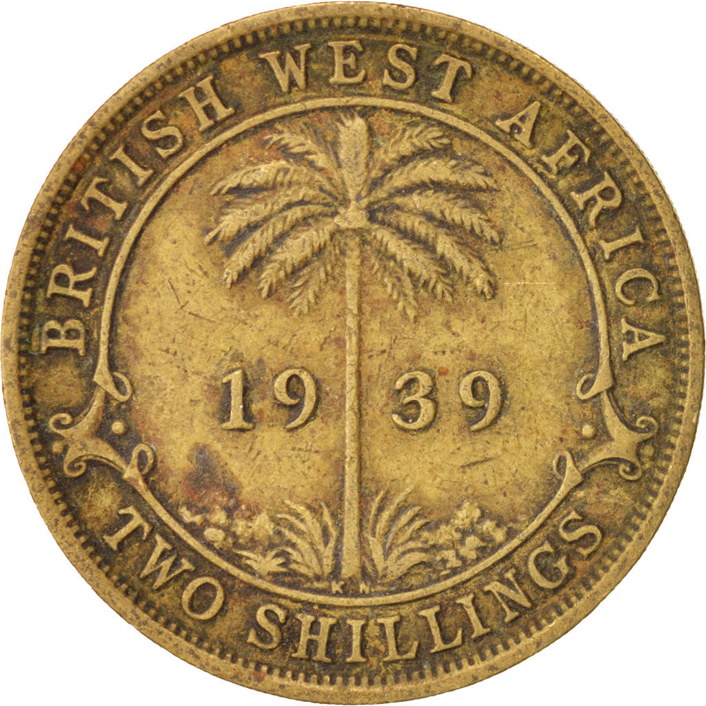 Monnaie, BRITISH WEST AFRICA, George VI, 2 Shillings, 1939, TB+, Nickel-brass