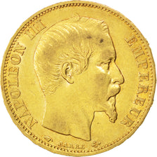 FRANCE, Napoléon III, 20 Francs, 1860, Paris, KM #781.1, AU(55-58), Gold, Gadour