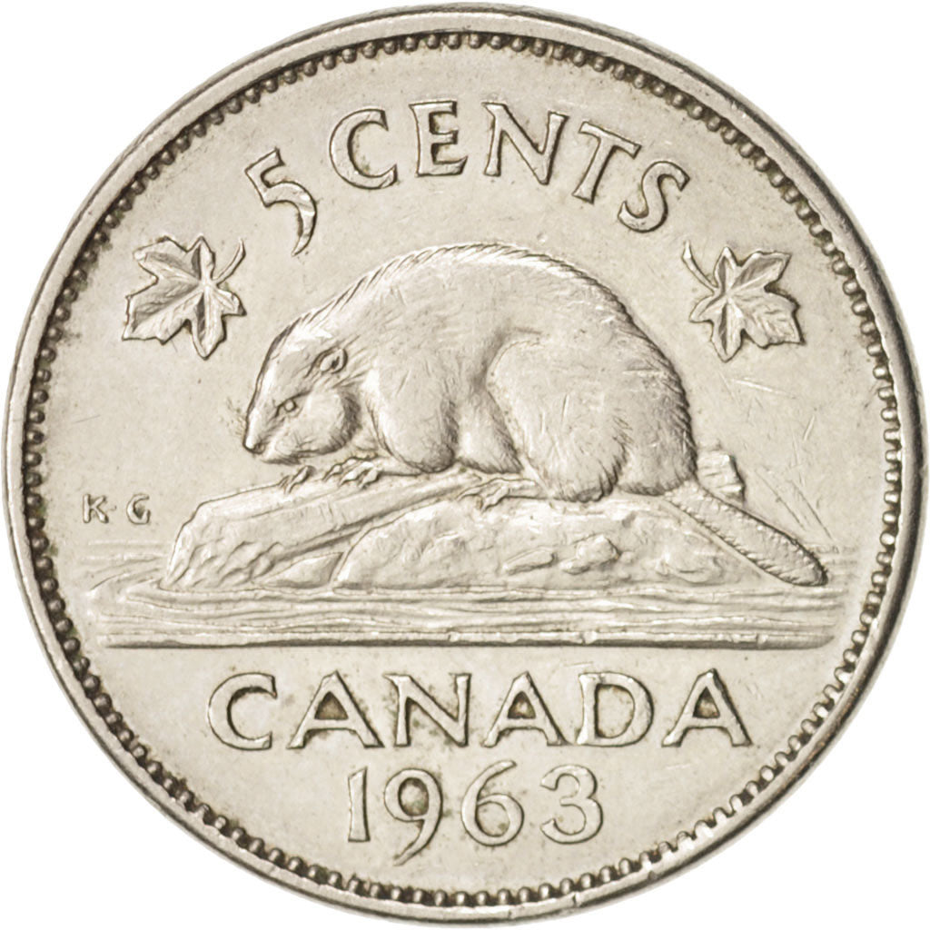 Monnaie, Canada, Elizabeth II, 5 Cents, 1963, Royal Canadian Mint, Ottawa, TTB