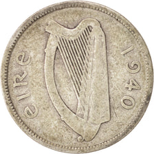 Coin, IRELAND REPUBLIC, Florin, 1940, VF(20-25), Silver, KM:15