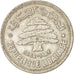 Lebanon, 50 Piastres, 1952, Utrecht, AU(50-53), Silver, KM:17