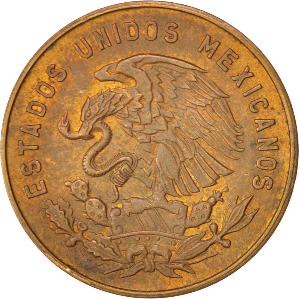 Moneda, México, 5 Centavos, 1960, Mexico City, MBC+, Latón, KM:426