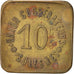 Frankreich, Union coopérateurs, Solesmes, 10 Centimes, XXth Century, SS, Brass
