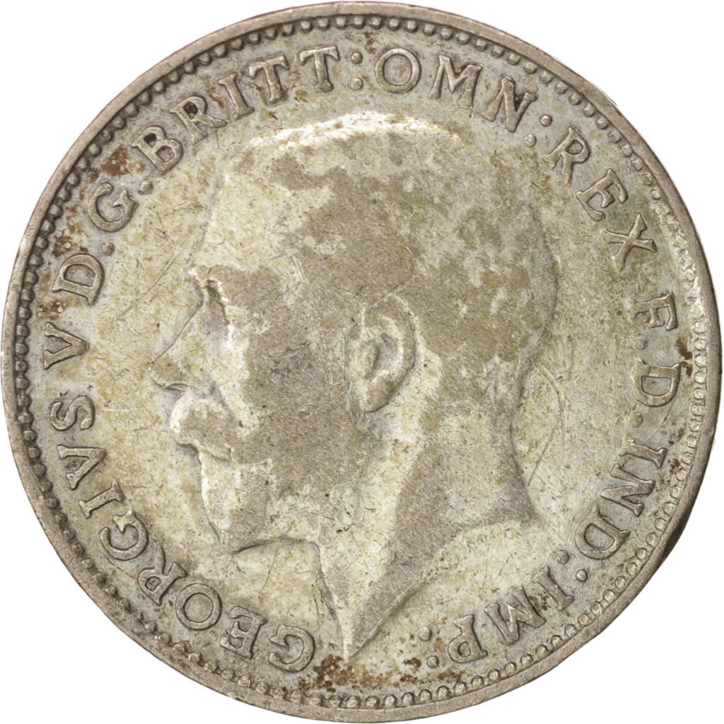 Moneta, Gran Bretagna, George V, 3 Pence, 1925, BB+, Argento, KM:813a