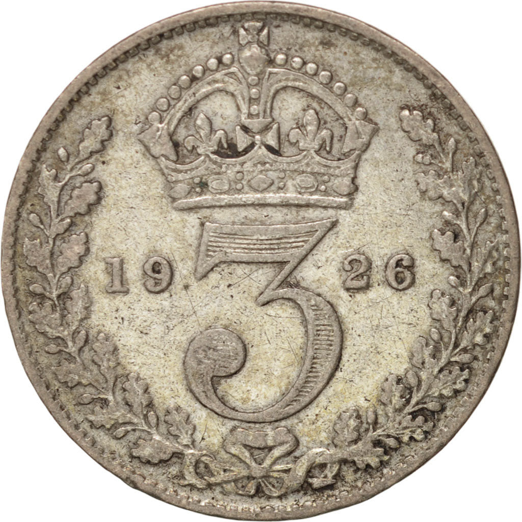 Münze, Großbritannien, George V, 3 Pence, 1926, SS, Silber, KM:813a