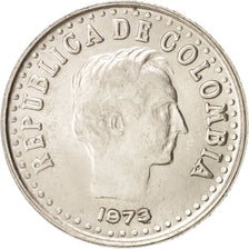 Colombia, 20 Centavos, 1973, MS(63), Nickel Clad Steel, KM:246.1