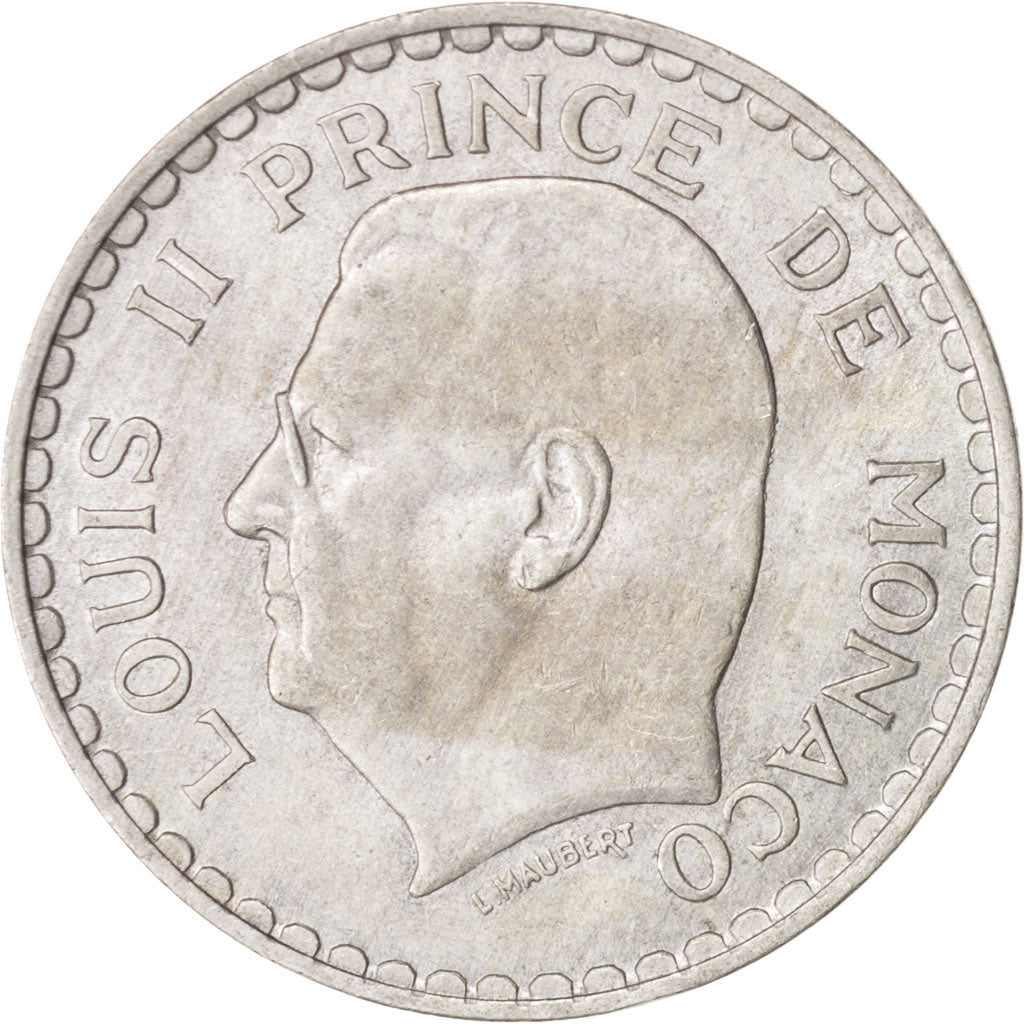 Münze, Monaco, Louis II, 5 Francs, 1945, VZ, Aluminium, KM:122, Gadoury:135