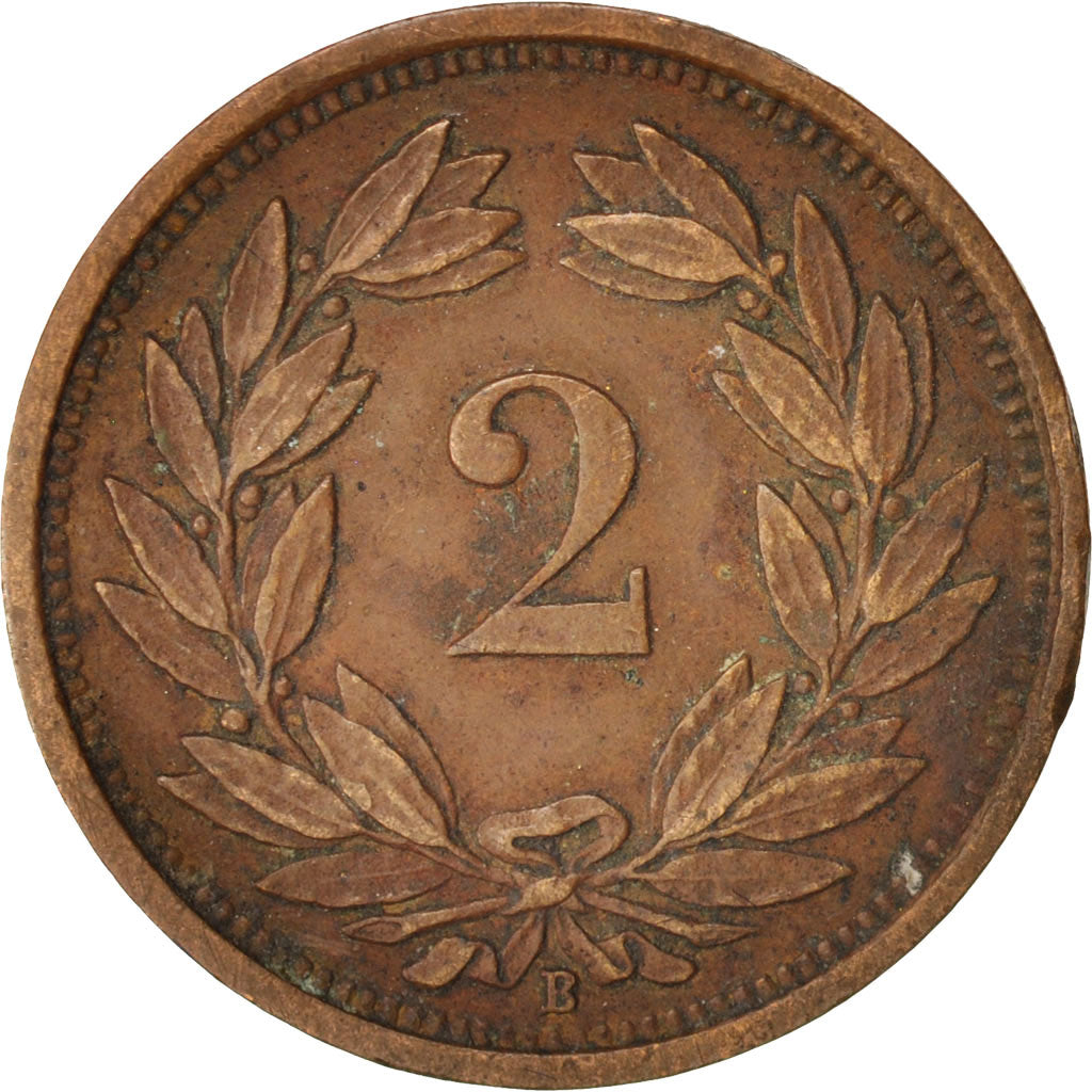 Coin, Switzerland, 2 Rappen, 1929, Bern, AU(50-53), Bronze, KM:4.2