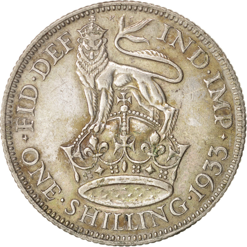 Coin, Great Britain, George V, Shilling, 1933, VF(30-35), Silver, KM:833