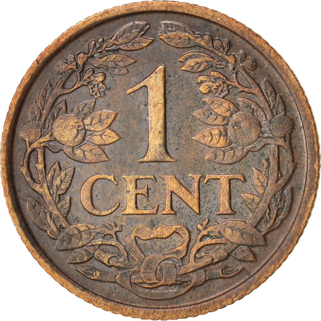 Coin, Netherlands, Wilhelmina I, Cent, 1922, AU(50-53), Bronze, KM:152