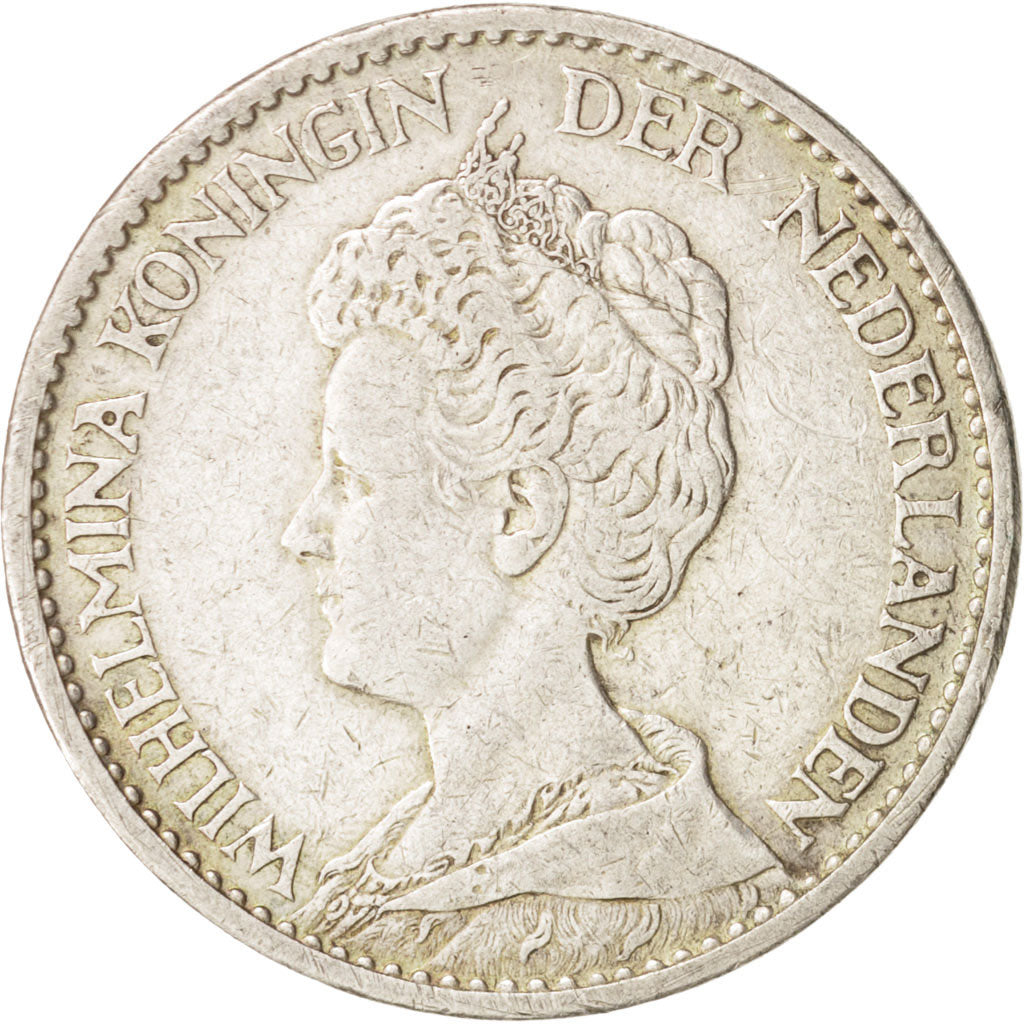 Netherlands, Wilhelmina I, Gulden, 1914, EF(40-45), Silver, KM:148
