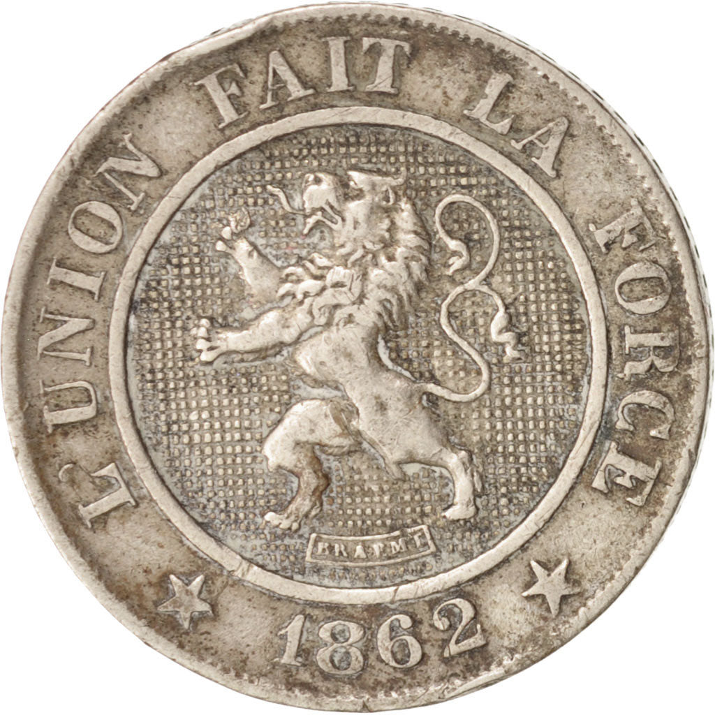 Moneta, Belgio, Leopold I, 10 Centimes, 1862, BB, Rame-nichel, KM:22