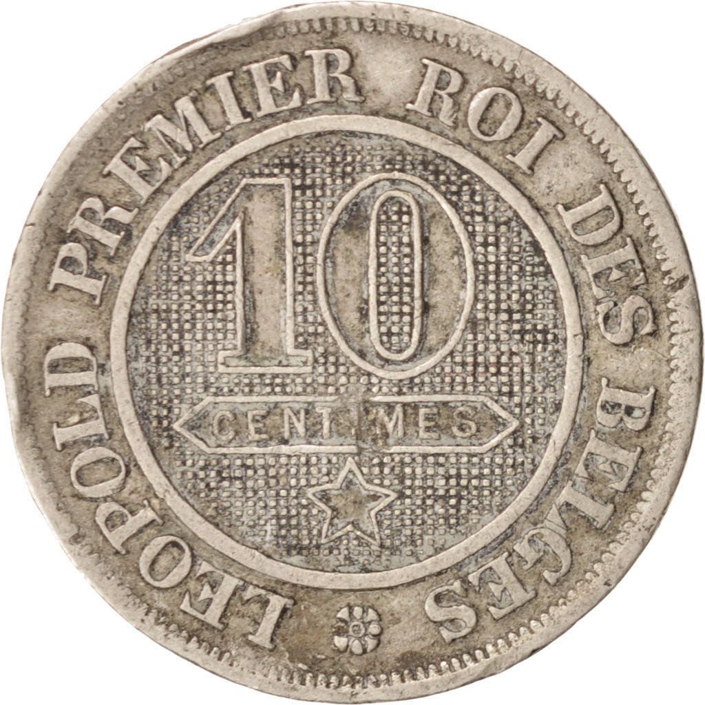 Moneta, Belgio, Leopold I, 10 Centimes, 1862, BB, Rame-nichel, KM:22