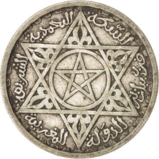 Morocco, Mohammed V, 100 Francs, 1953, Paris, AU(50-53), Silver, KM:52