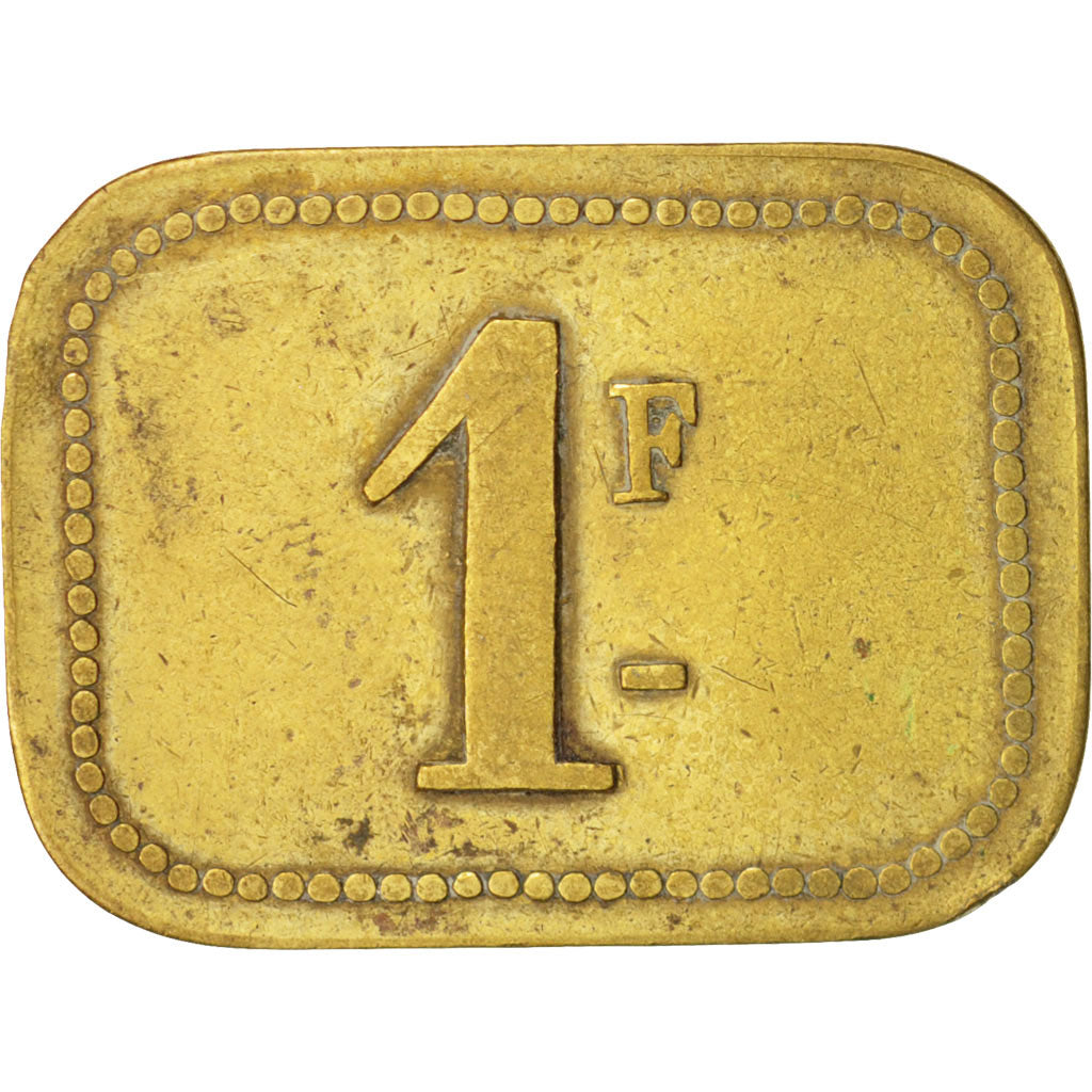 Coin, France, 1 Franc, AU(55-58), Brass