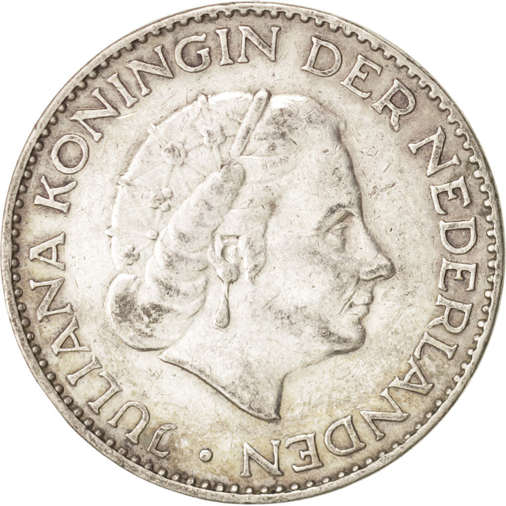 Coin, Netherlands, Juliana, Gulden, 1986, EF(40-45), Silver, KM:184