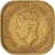 Coin, Ceylon, George VI, 5 Cents, 1944, EF(40-45), Nickel-brass, KM:113.2