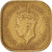 Monnaie, Ceylon, George VI, 5 Cents, 1944, TTB, Nickel-brass, KM:113.2