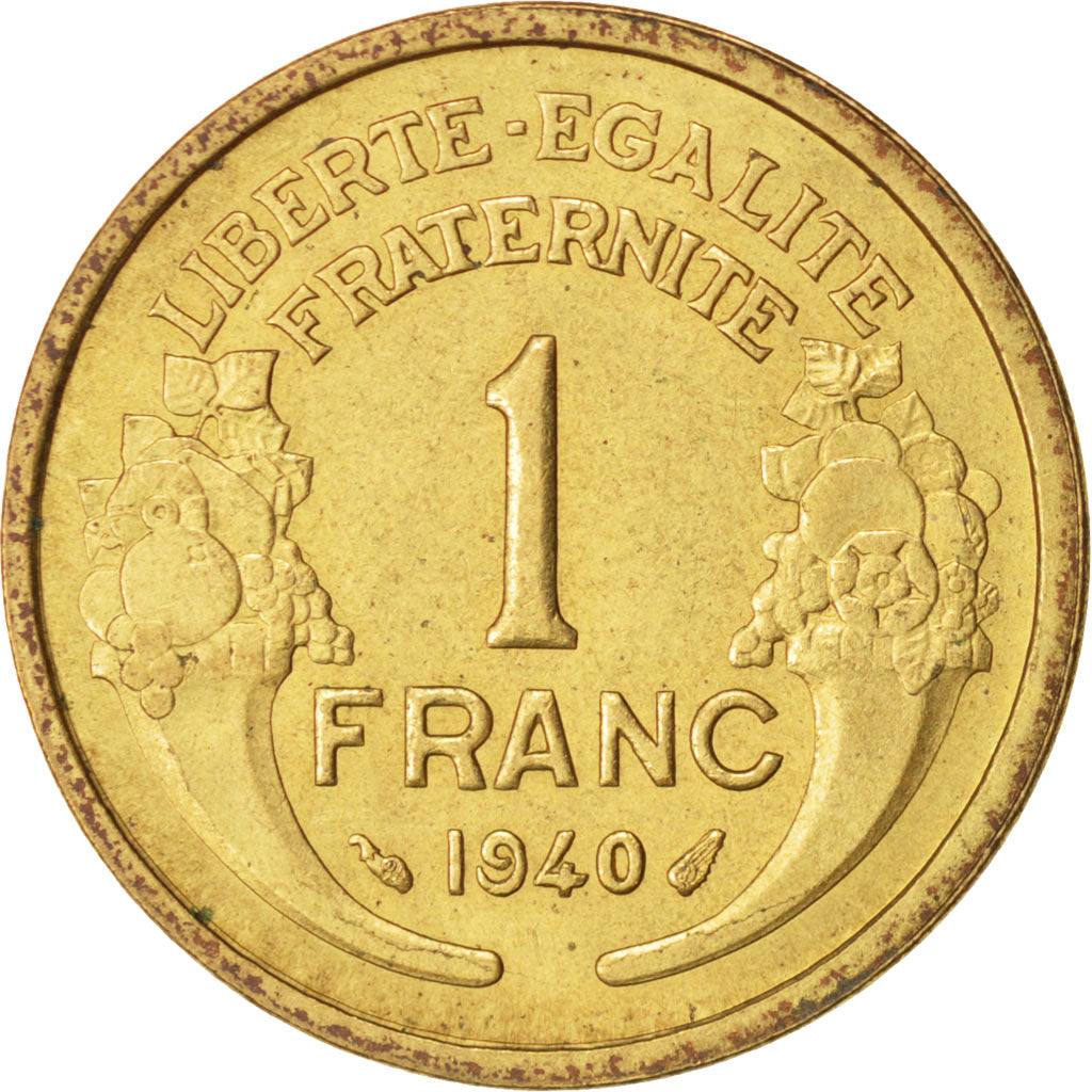 France, Morlon, Franc, 1940, Paris, SUP, Aluminum-Bronze, KM:885, Gadoury:470