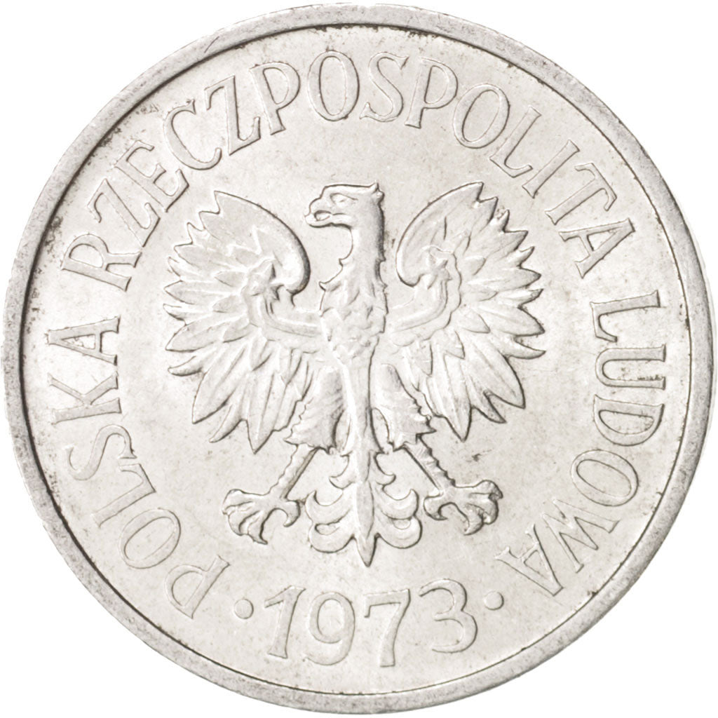 Coin, Poland, 20 Groszy, 1973, Warsaw, MS(63), Aluminum, KM:A47