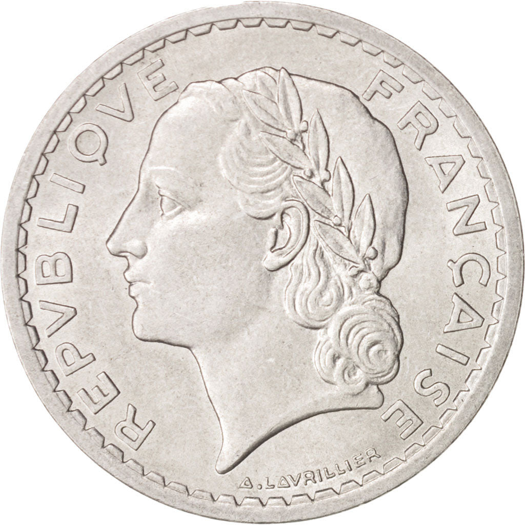 Moneda, Francia, Lavrillier, 5 Francs, 1947, Paris, SC, Aluminio, KM:888b.1