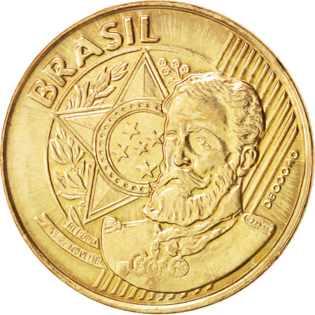 Brazil, 25 Centavos, 2001, MS(63), Bronze Plated Steel, KM:650