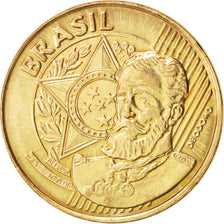 Brazil, 25 Centavos, 2001, MS(63), Bronze Plated Steel, KM:650