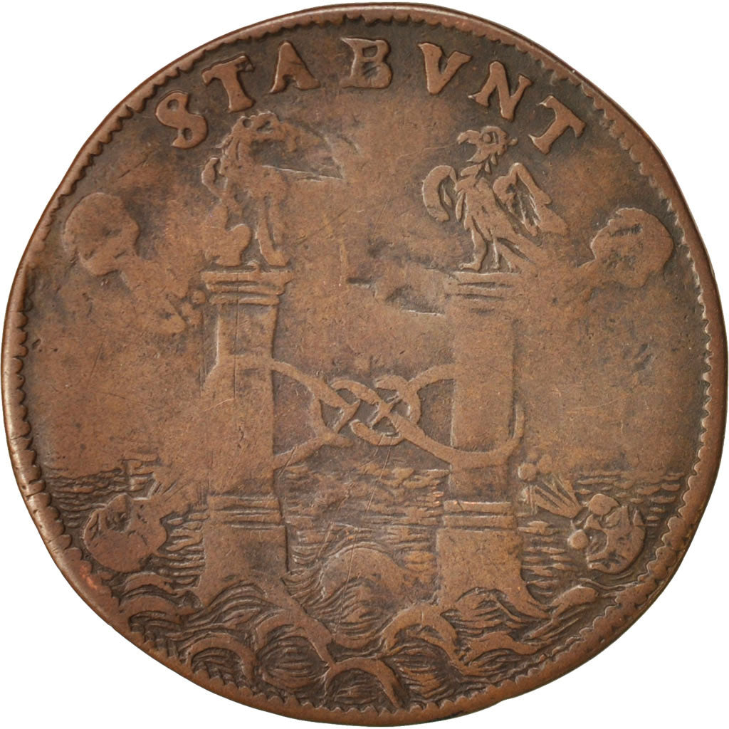 Belgique, Jeton, Spanish Netherlands, Philippe IV, Bruxelles, 1664, TTB, Cuivre