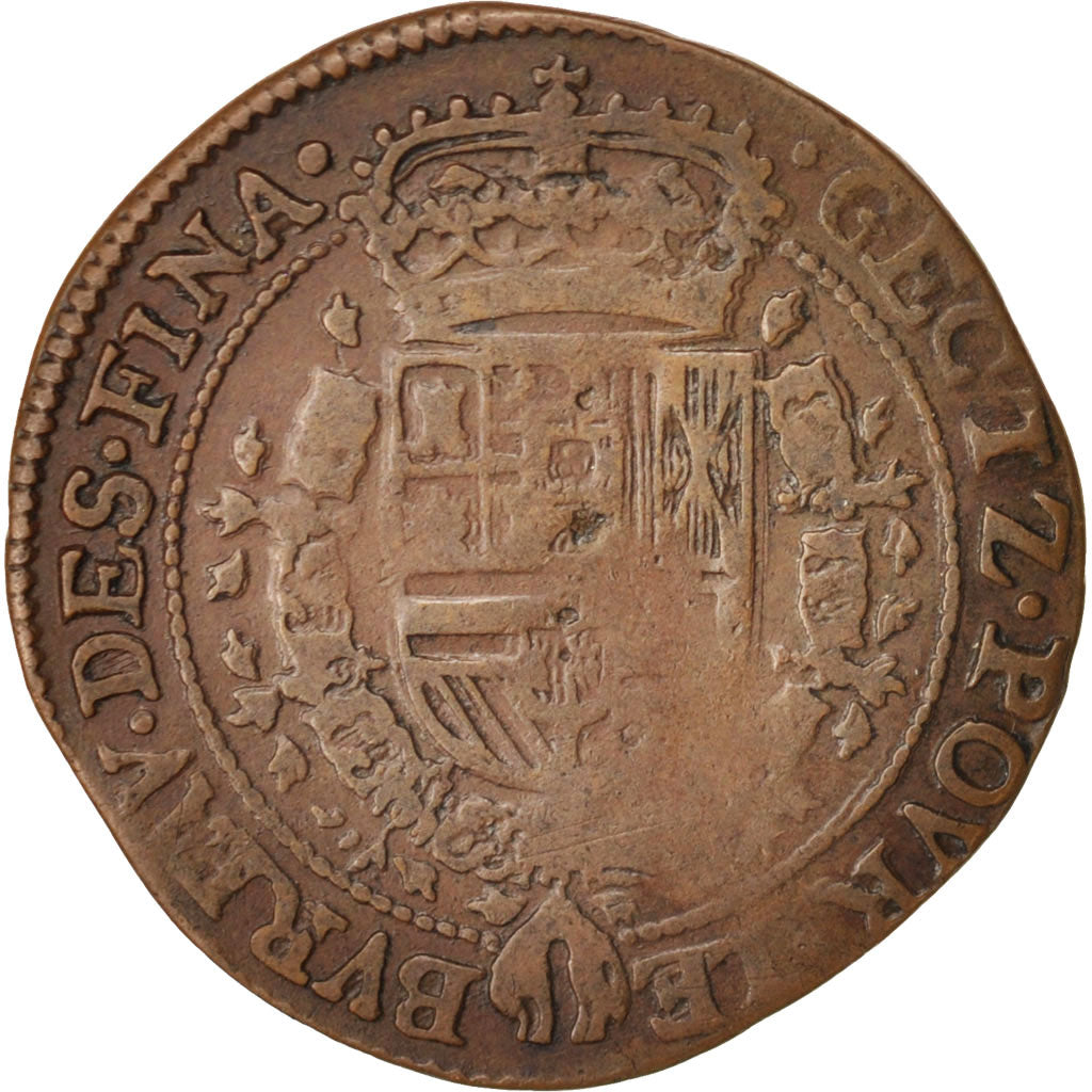Bélgica, Token, Spanish Netherlands, Charles II, Anvers, Bureau des Finances