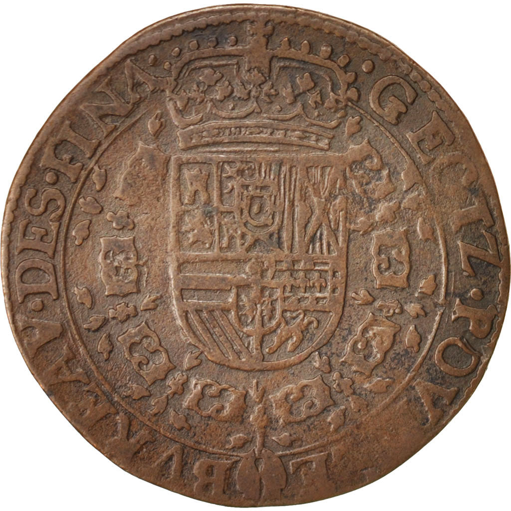 Netherlands, Token, Belgium, Charles II, Bruxelles, Bureau des Finances, 1681