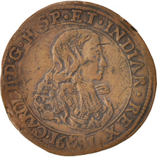 Nederland, Token, Belgium, Charles II, Bruxelles, Bureau des Finances, 1681, ZF