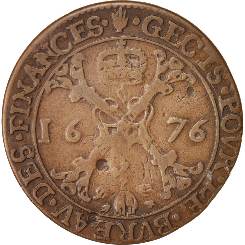 Pays-Bas espagnols, Jeton, Belgium, Charles II, Anvers, Bureau des Finances