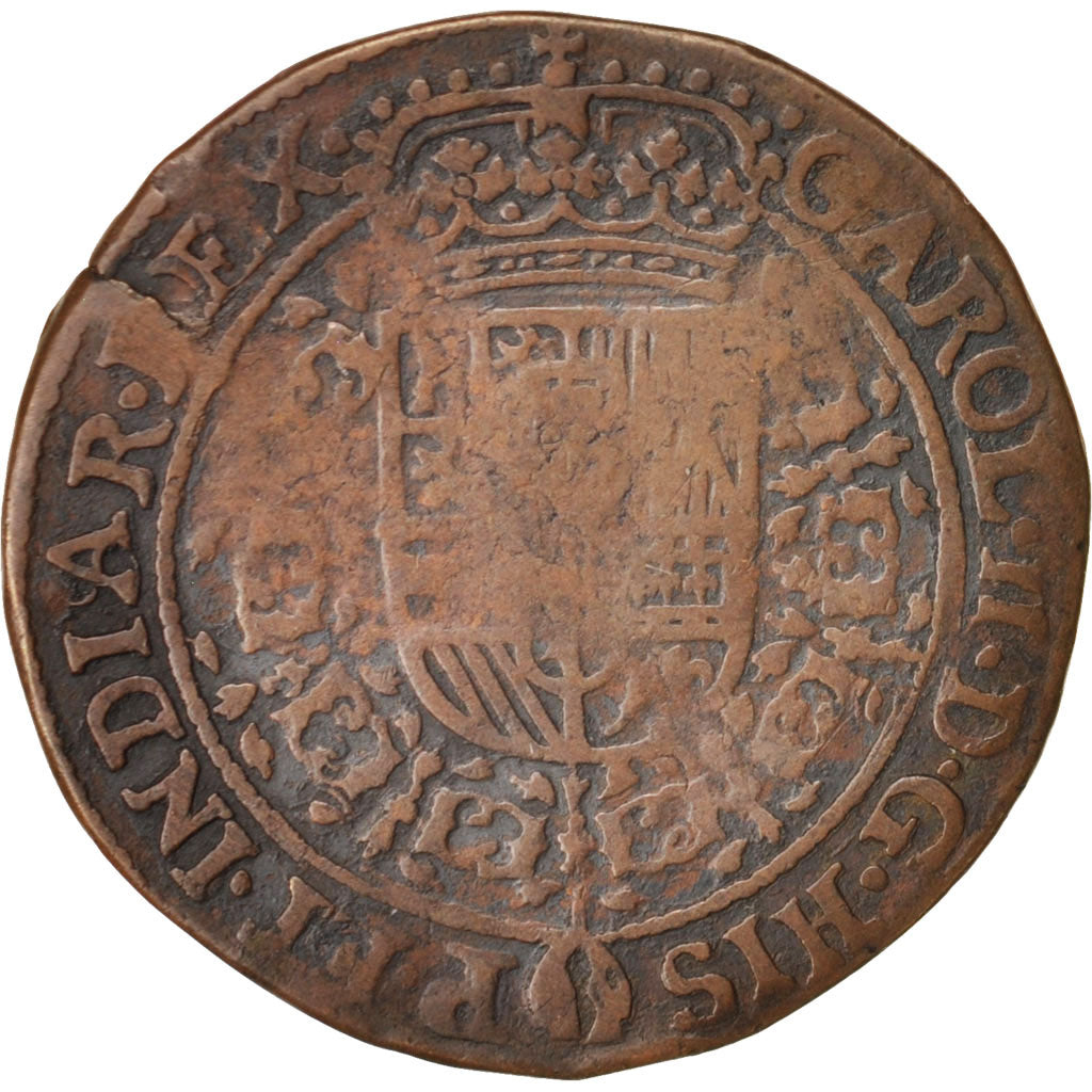 Paesi Bassi Spagnoli, Token, Belgium, Charles II, Anvers, Bureau des Finances