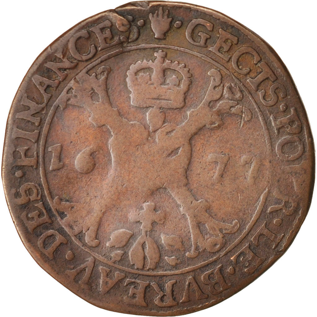Paesi Bassi Spagnoli, Token, Belgium, Charles II, Anvers, Bureau des Finances