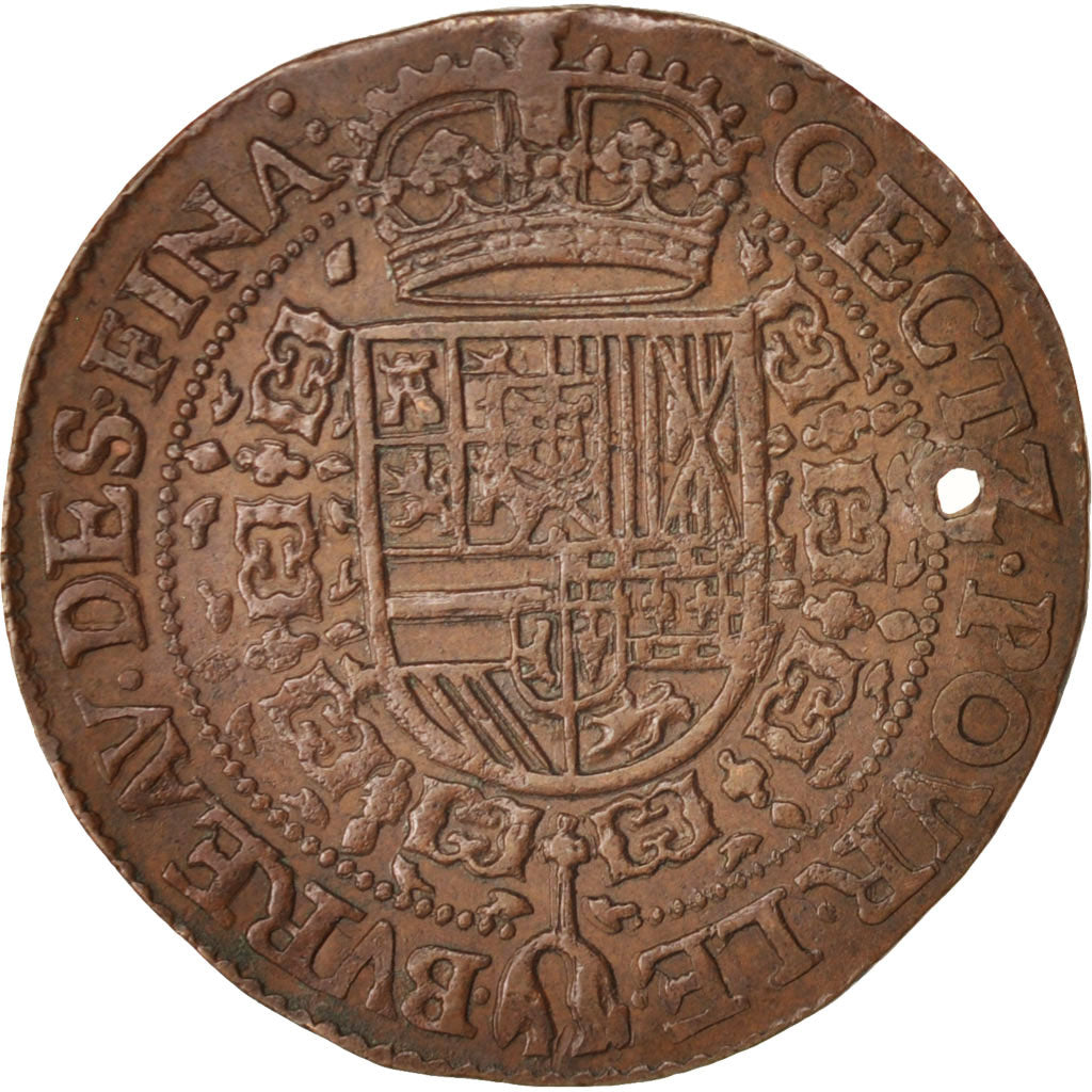 Belgium, Token, Spanish Netherlands, Philippe IV, Anvers, Bureau des Finances