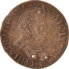 Belgium, Token, Philippe II, Bureau des Finances, 1560, AU(50-53), Copper
