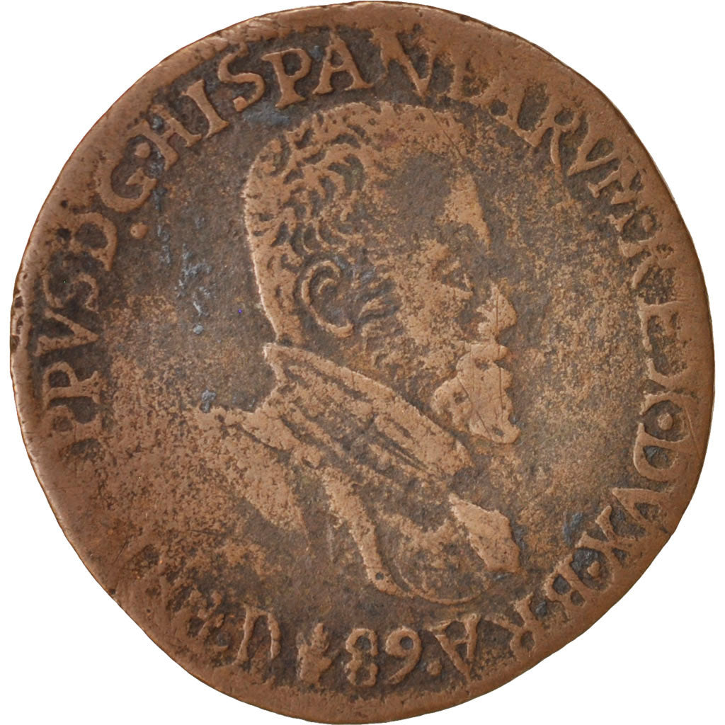 Belgio, Token, Philippe II, Bureau des Finances, 1589, MB+, Rame