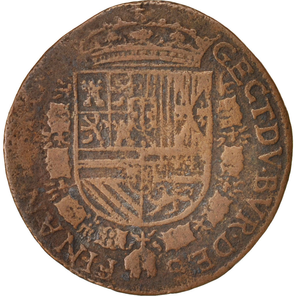 Belgio, Token, Philippe II, Bureau des Finances, 1589, MB+, Rame