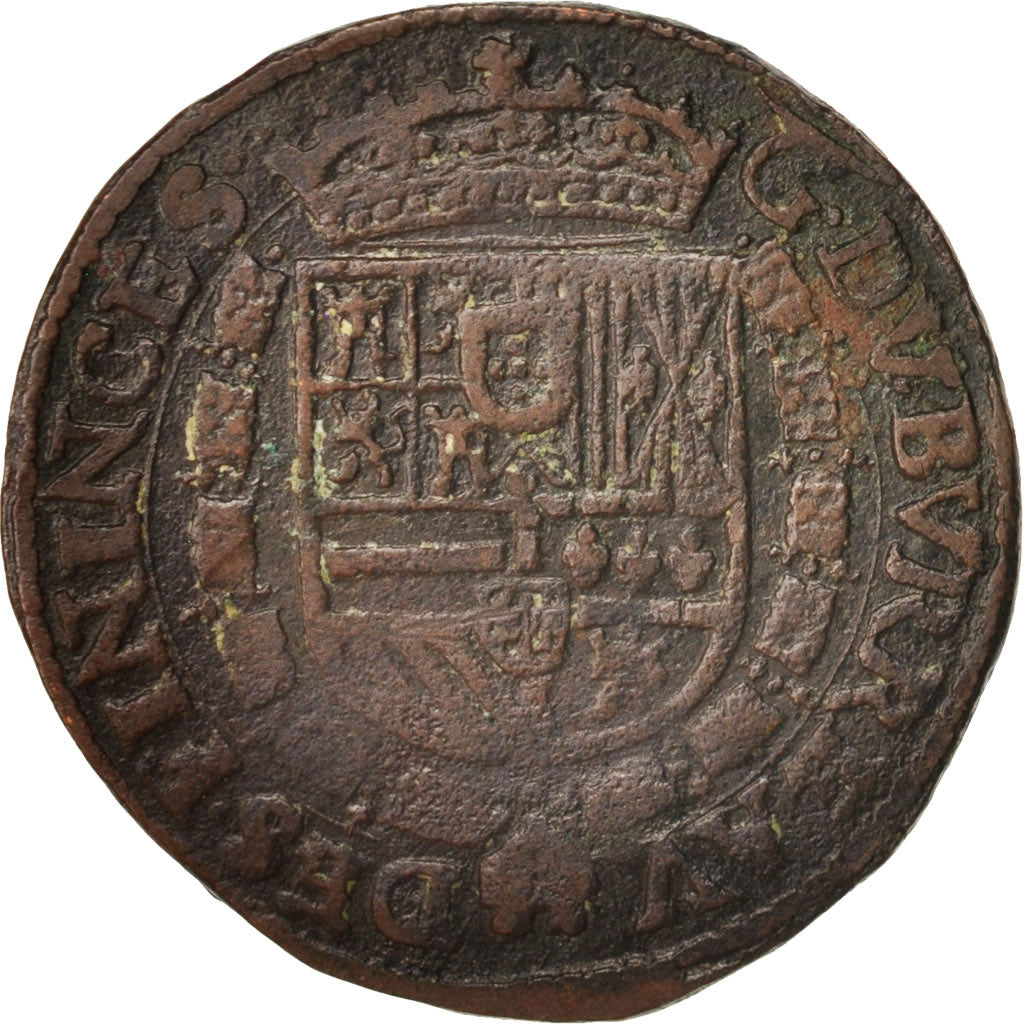 Belgio, Token, Philippe II, Bureau des Finances, 1597, MB+, Rame