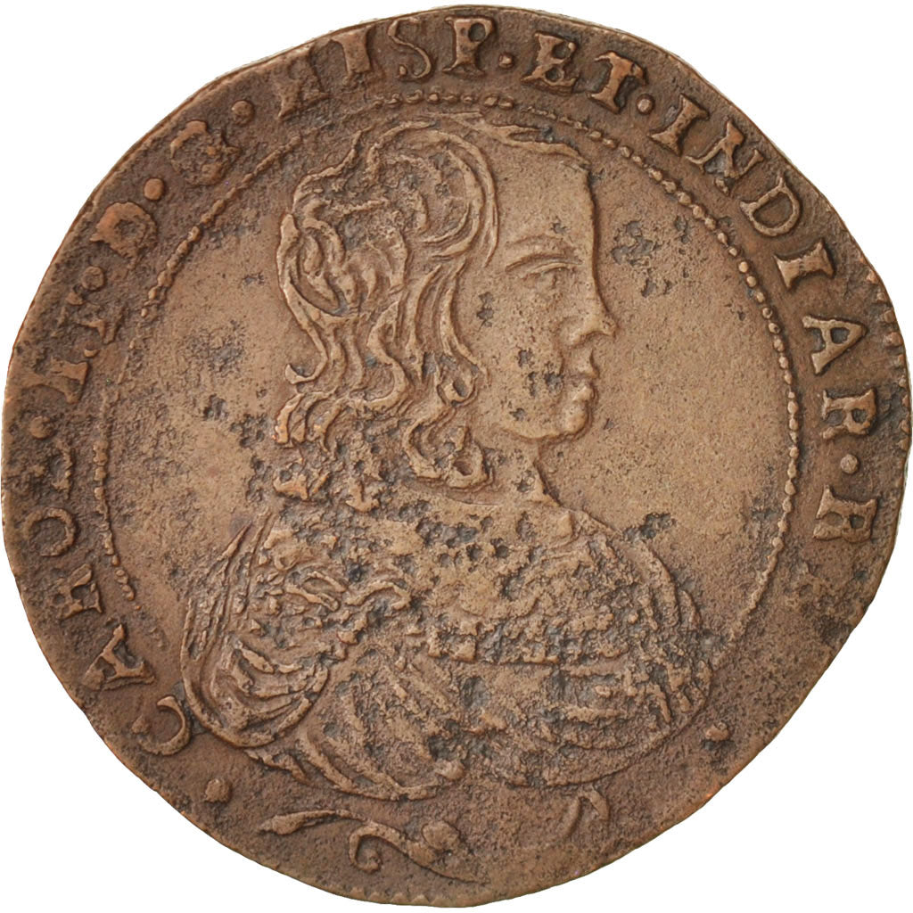 Belgien, Token, Spanish Netherlands, Charles II, Bruxelles, 1671, SS, Kupfer