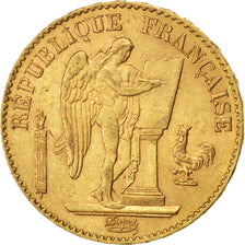 FRANCE, Génie, 20 Francs, 1895, Paris, KM #825, AU(55-58), Gold, Gadoury #1063, 