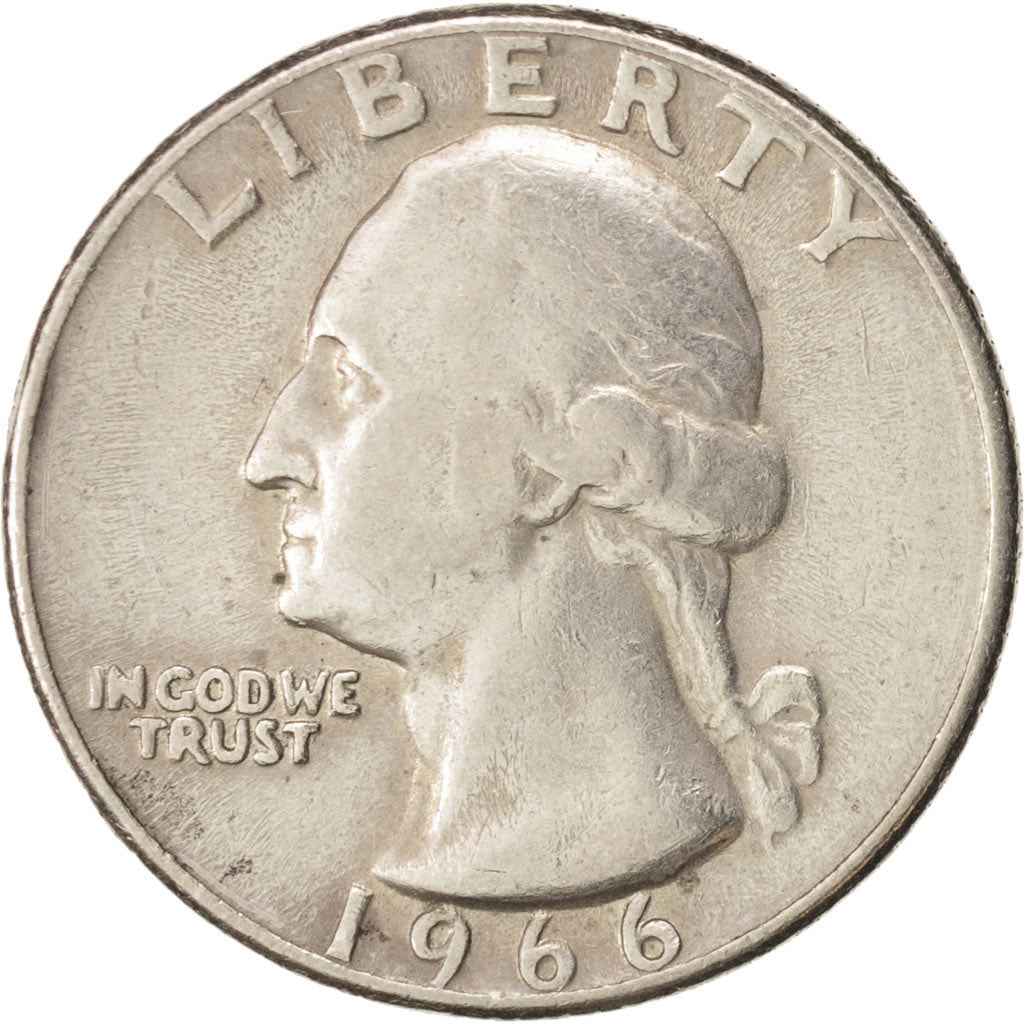 United States, Washington Quarter, Quarter, 1966, U.S. Mint, Philadelphia